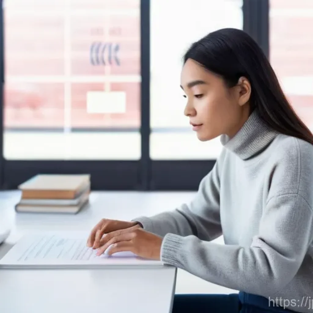 인터넷정보검색 실무에서 요구되는 필수 기술 정리 - **AI-Powered Information Discovery Hub**
A young woman, approximately 20-30 years old, with a br...