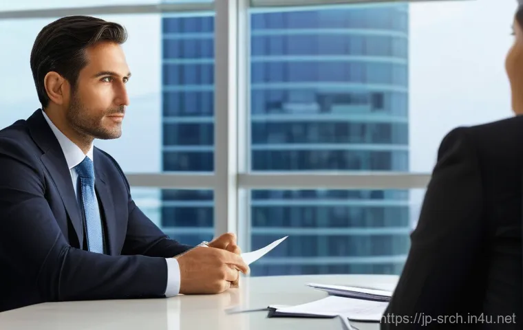 인터넷정보검색 자격증을 활용한 이직 준비 전략 - **Prompt:** A focused professional in their late 20s or early 30s, dressed in smart business casual ...